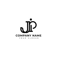 Modern Letter jp logo vector design template
