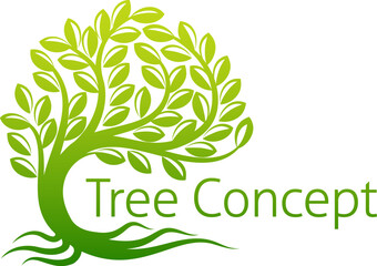 A tree and its roots concept icon sign illustration symbol design concept - 781925481