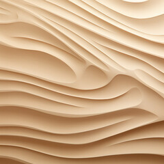 Abstract textured beige colored 3d wall with a wavy texture as a background