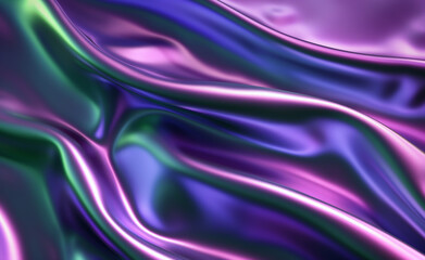 Fototapeta premium Iridescent Symphony: Holographic Fluid Waves