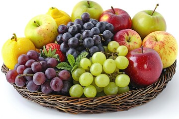fresh fruits product with basket professional advertising food photography