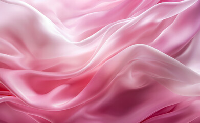 Soft pink background with a smooth, flowing fabric design.