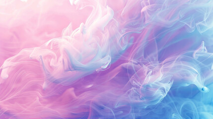 Flowing pink and blue background with misty atmosphere