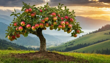 apple tree in the mountains - 781930435