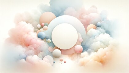 Abstract pastel minimalist watercolor background.