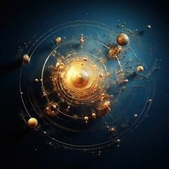 Abstract Artistic Representation of Solar System - 781932406