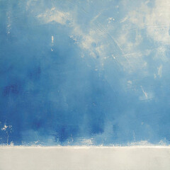 Niebieskie tło grunge. Odrapana ściana, stara farba. Abstrakcyjny wzór, puste miejsce - obrazy, fototapety, plakaty