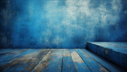 Tekstura grunge, niebieskie stare deski., stara ściana. Puste miejsce, przestrzeń