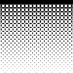 Halftone star pattern vector illustration. Geometric seamless pattern on isolated background. Round decrease sign concept.