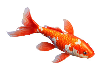 Fototapeta premium Koi Fish Isolated on Transparent Background 