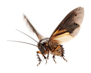 Flying Cockroach Isolated on Transparent Background
