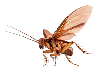Cockroach Flying Isolated on Transparent Background
