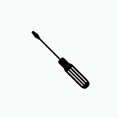 Screwdriver Icon. Repair, Tool Symbol - Vector.   
