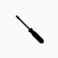 Screwdriver Icon. Repair, Tool Symbol - Vector.   