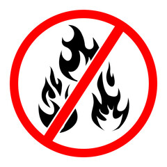 No flame Vector Sign icon symbol