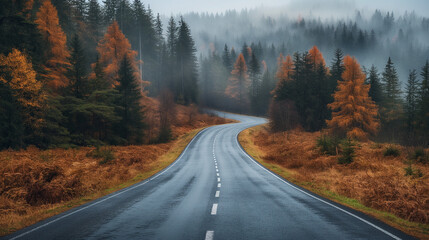 Fototapeta premium road in autumn