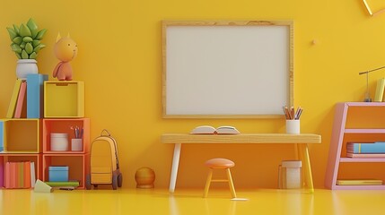 Colorful Children's Study Room with Bright Decor