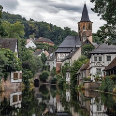 the beautiful historic town in europe