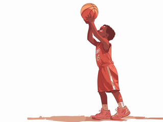 Aspiring Basketball Player Dedicating Themselves to Free Throw Mastery