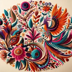 abstract background with flowers