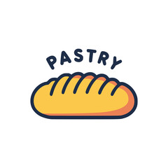 pastry bread cake snack food vector illustration template design