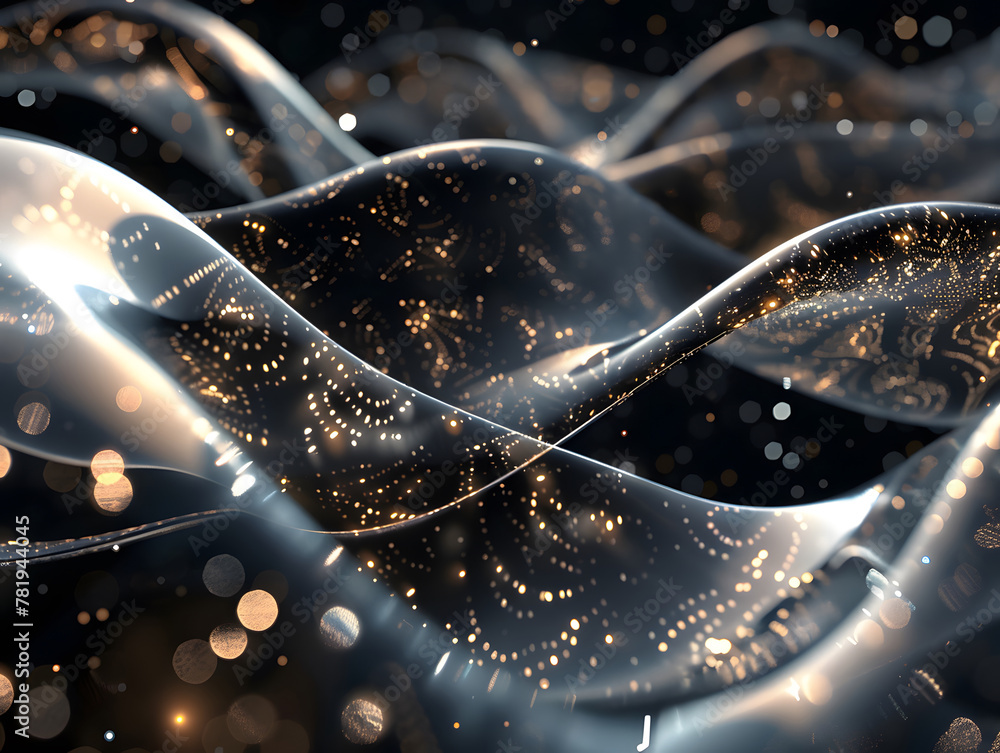 Poster Abstract wave background with modern design from future digital world concept.