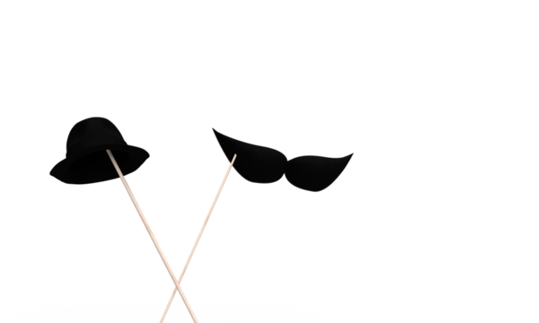 hat mustache black dark colour symbol decoration ornament father day dad  male man gentleman love child celebration fun parent togetherness mustache modern tie art event father copy space vintage love