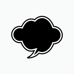 Bubble Speech Icon. Dialog, Conversation. Chat, Speak Symbol for Info Graphics, Design Elements, Websites, Presentation and Application - Vector.
