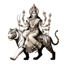 Fototapeta na wymiar Goddess Durga, Jai Mata Di, Durga mata, Navratri