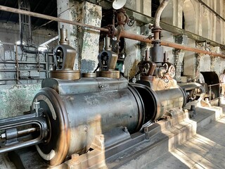 Steam engines at Rolling Mill Museum of Zinc Metallurgy in Katowice