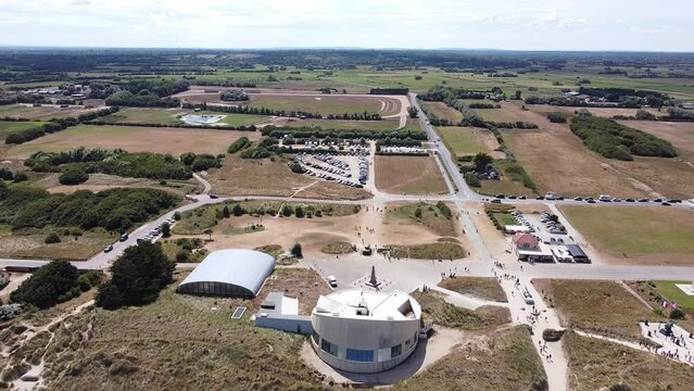 Aerial view of Utah Beach Landing Museumin Normandy, France.