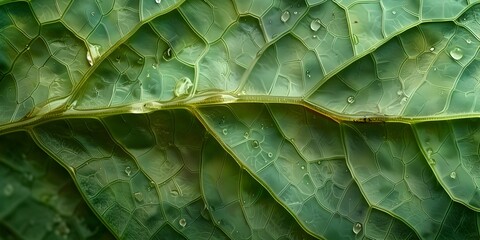 Fototapeta premium Close-Up Green Leaf Texture