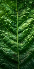 Close-Up Green Leaf Texture