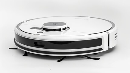 smart robot vacuum cleaner isolated on a white background.