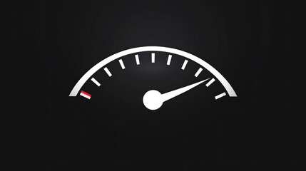 vector image of an indicator symbol on a car dashboard.  White symbols on a black background