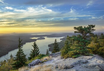 Beech Mountain at Sunset in Acadia National Park