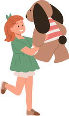 Girl Holding A Dog Doll