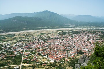 An amazing view of Kalabaka in Greece.
