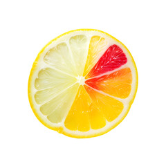 Isolated Colorful Lemon Slice