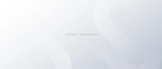 Tuinposter White geometric abstract background design modern illustrations © HNKz