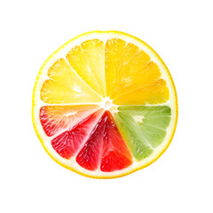 Isolated Colorful Lemon Slice