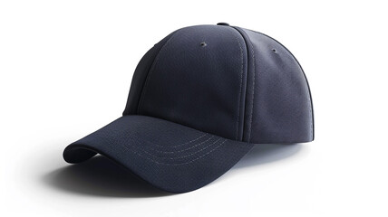 dark blue baseball cap mockup isolated on white background