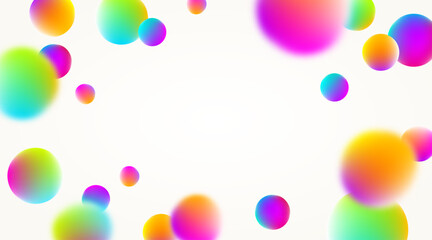 Abstract background with multicolored spheres. Vector illustration with copy space. - 781964688