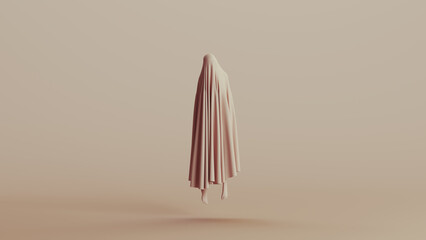 Ghost ghostly figure floating woman Halloween neutral backgrounds  3d illustration render digital rendering