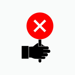 Fototapeta premium Rejected Icon. Refuse, Resist Symbol - Vector.