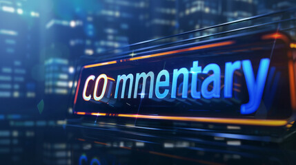 Logo, inscription "CO mmentary" on a news discussion forum header