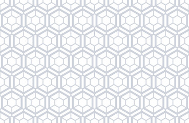 Abstract Seamless Geometric Hexagons Grid Pattern. - 781971805