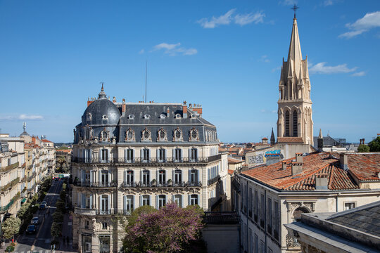 Le coeur de ville du vieux Montpellier dans l'H&eacute;rault en r&eacute;gion Occitanie - France