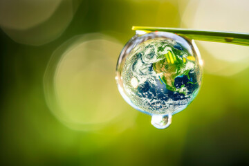 The world reflected in a single dewdrop - Generative AI