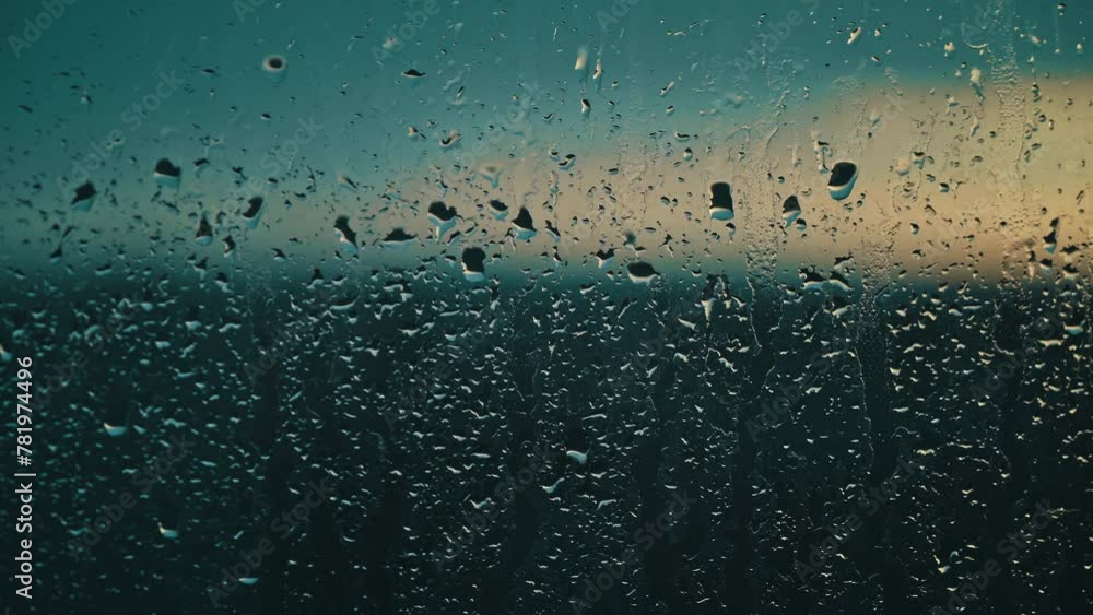 Aufkleber cool tones and the soft patter of rain on a window create a meditative atmosphere during the blue ho